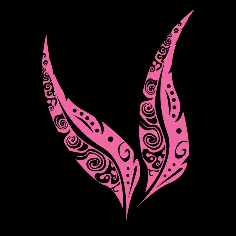 Maori Feather Feathers Pink - Gift Idea