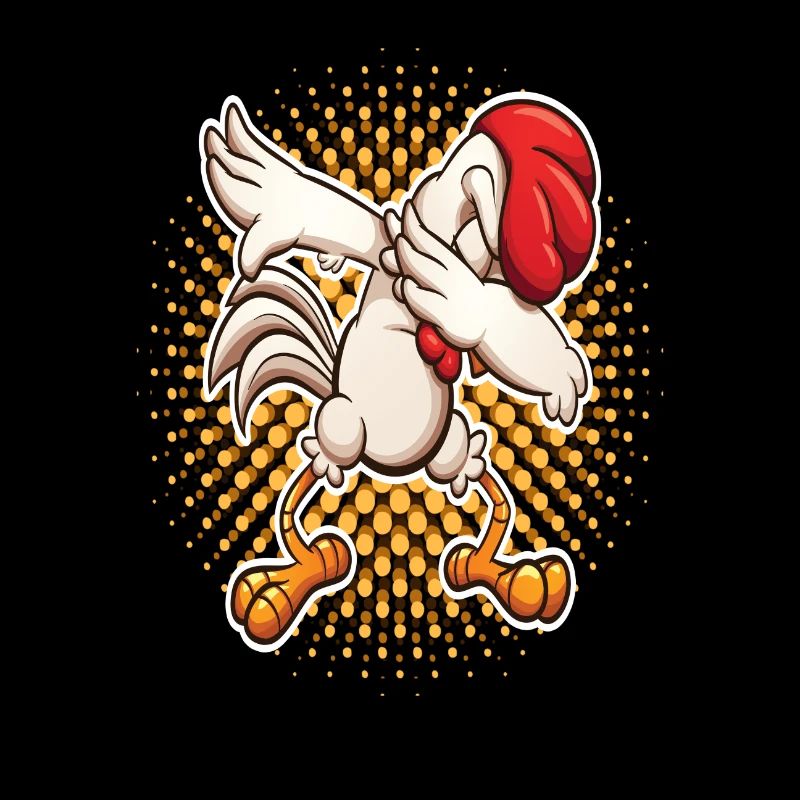 Dabbing Coq Dab Danse Danse Dabben Cadeau