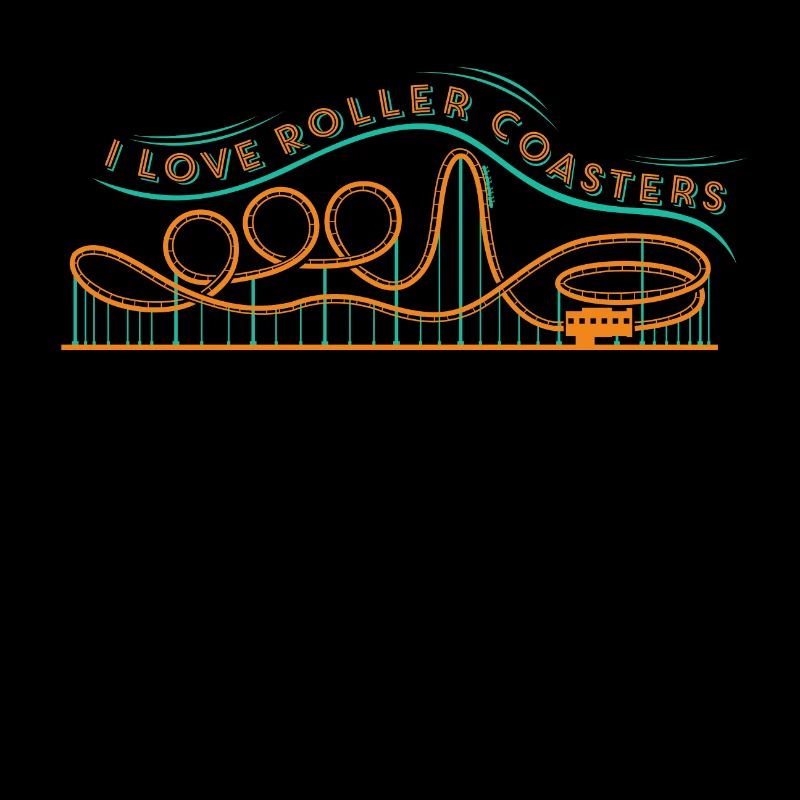 Ich liebe Roller Coaster - Achterbahn Fan