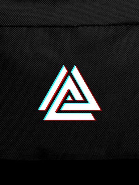 Triangle géométrique néon 3D