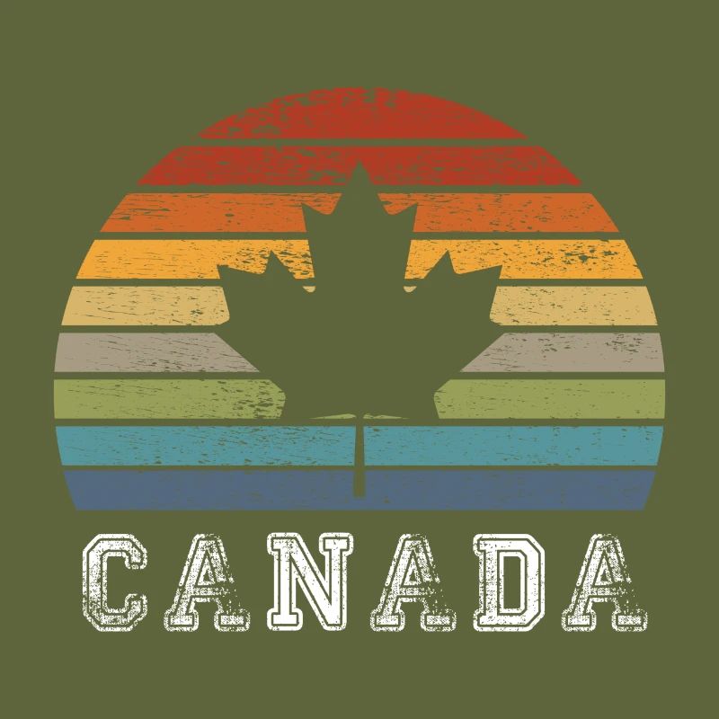 Conception / cadeau de feuille d'érable vintage du Canada