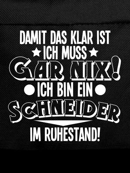 Schneider Rentner Ruhestand