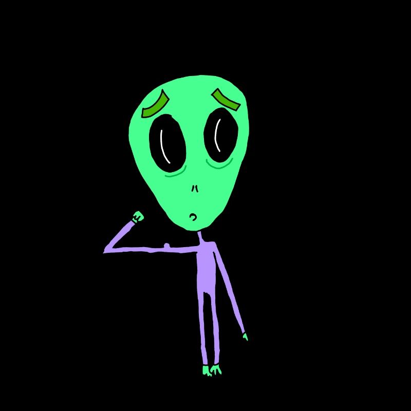 Alien with biceps