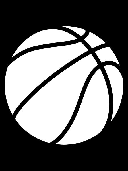 Basketball logo white