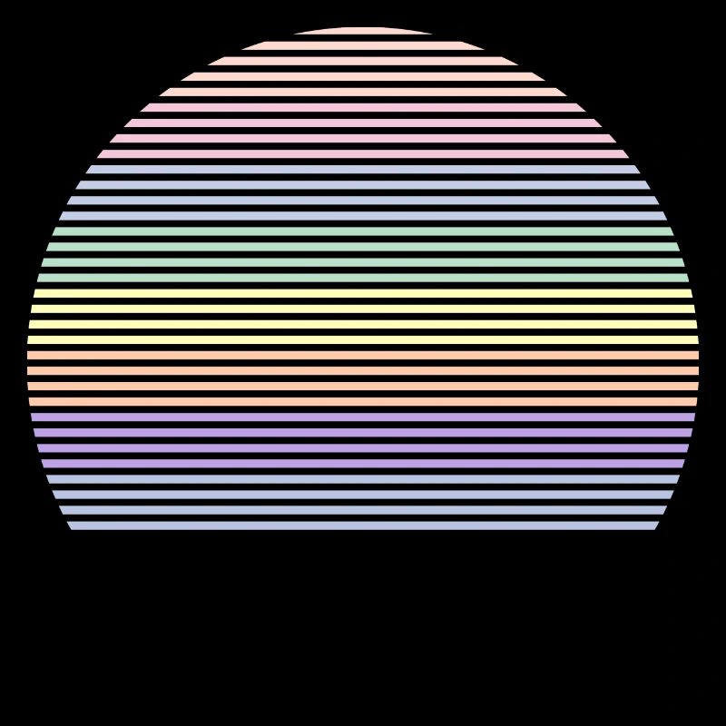 Forme de symbole de couleurs pastel arc-en-ciel rétro