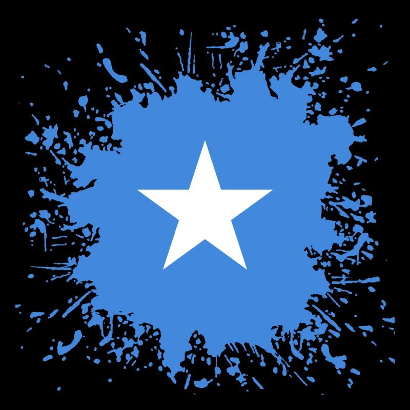 Somalia Flagge Farbspritzer