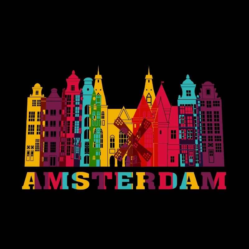 Amsterdam City Skyline Netherlands Landmark