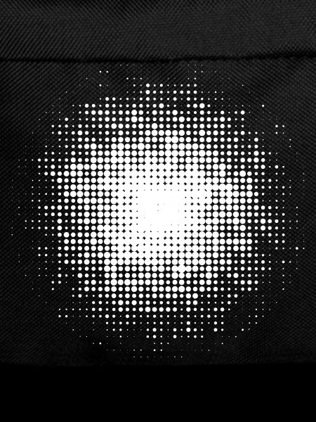 dotted round background white