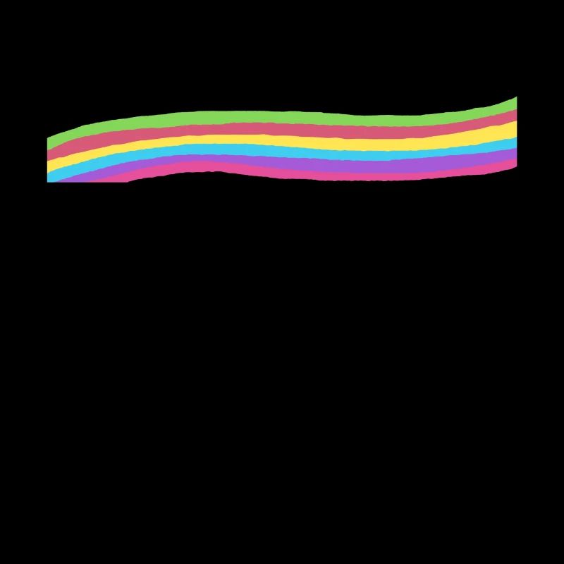 Rainbow colors wave decoration gift your text