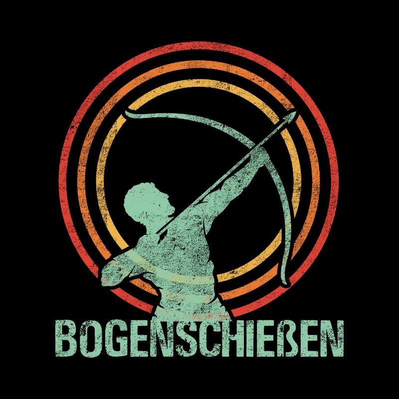 Bogenschießen Bogenschütze Archery Retro Vintage