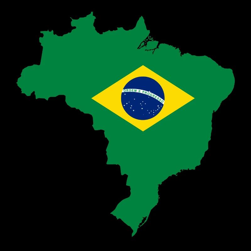Brazil Flag Gift Idea Map