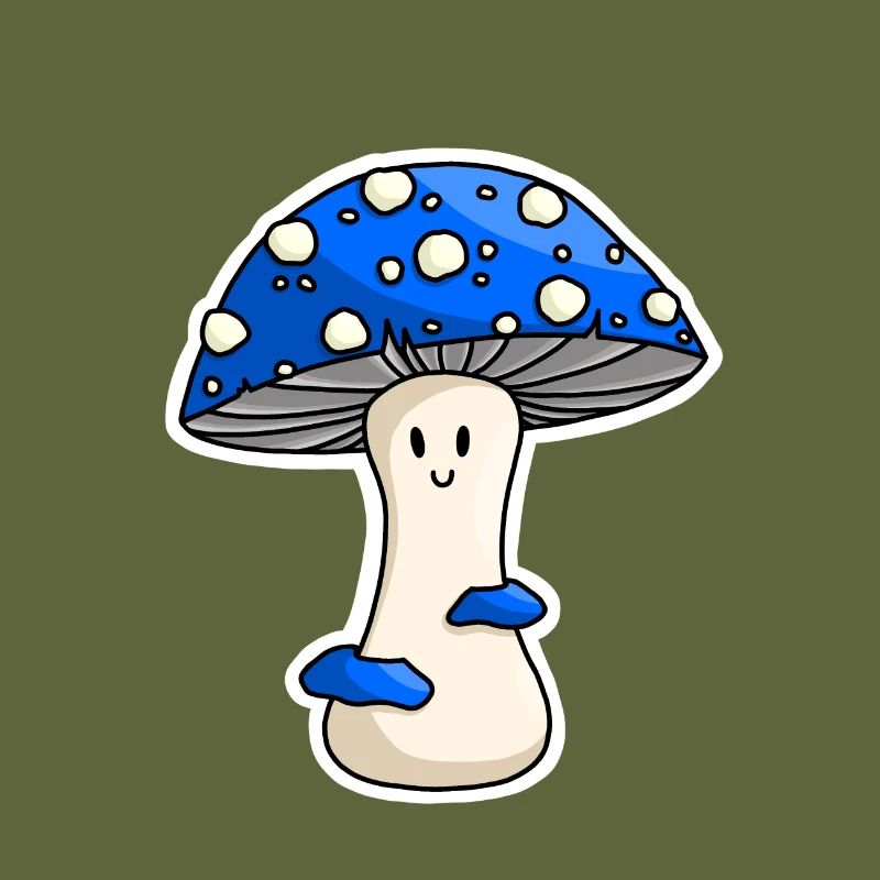 Happy Blue Toadstool