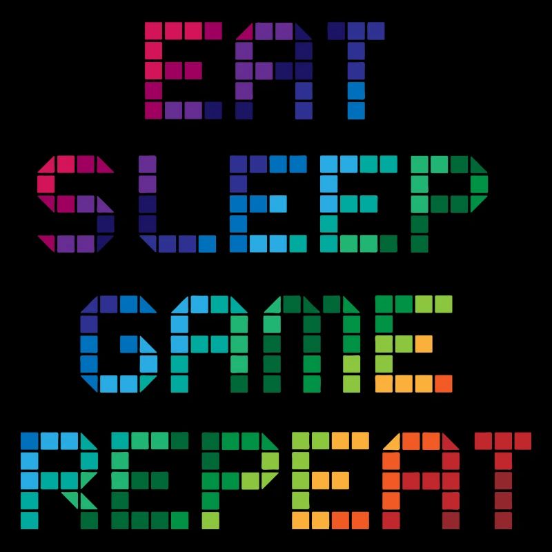 Zocker Spruch Eat Sleep Game Repeat - Geschenkidee