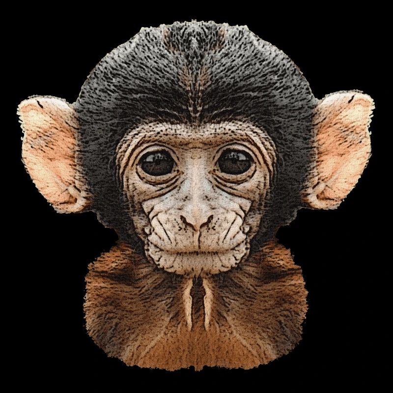 meilleures conceptions de la faune, motif de toile de bébé singe
