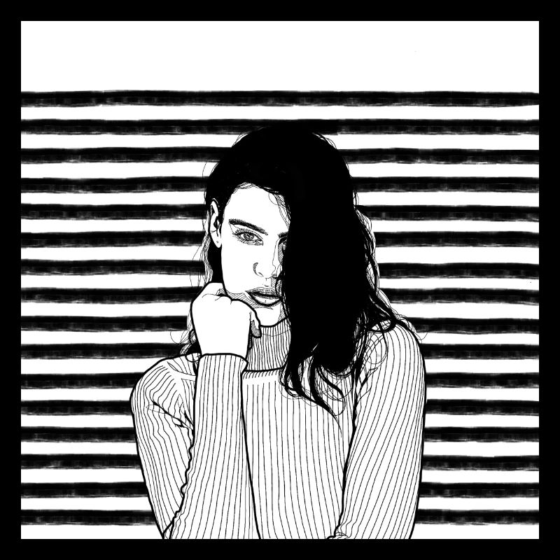 Stripes Black White