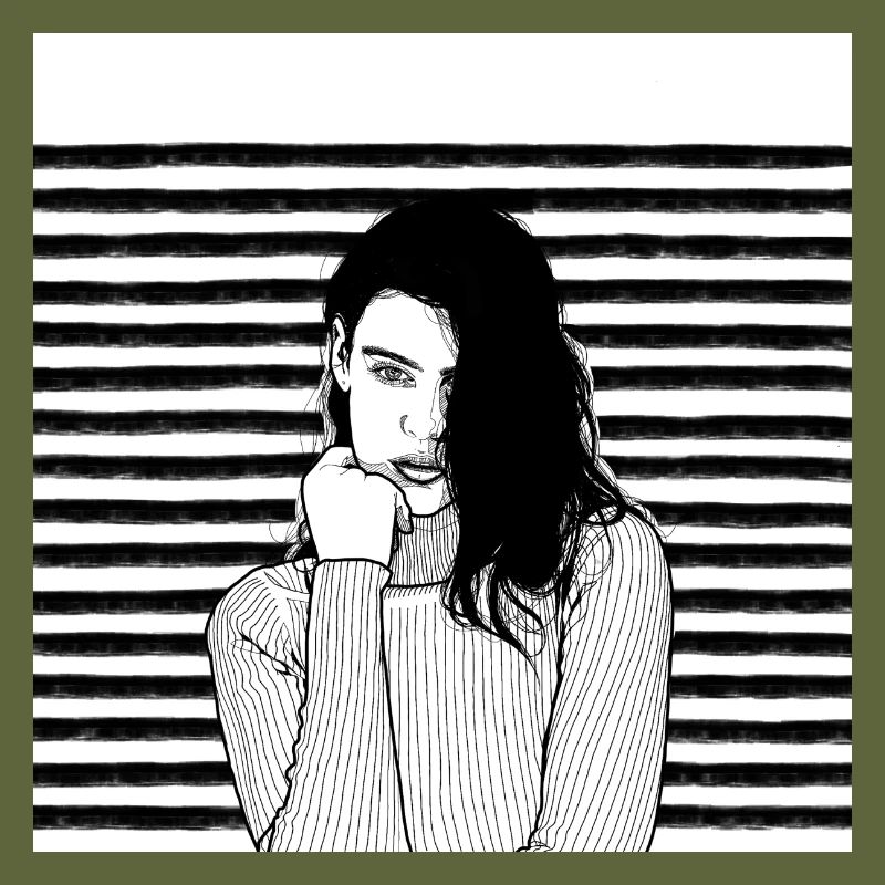 Stripes Black White
