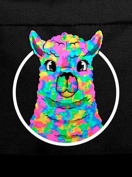 Rainbow Llama Head Alpaca Head