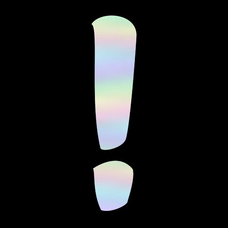 Holographic exclamation mark