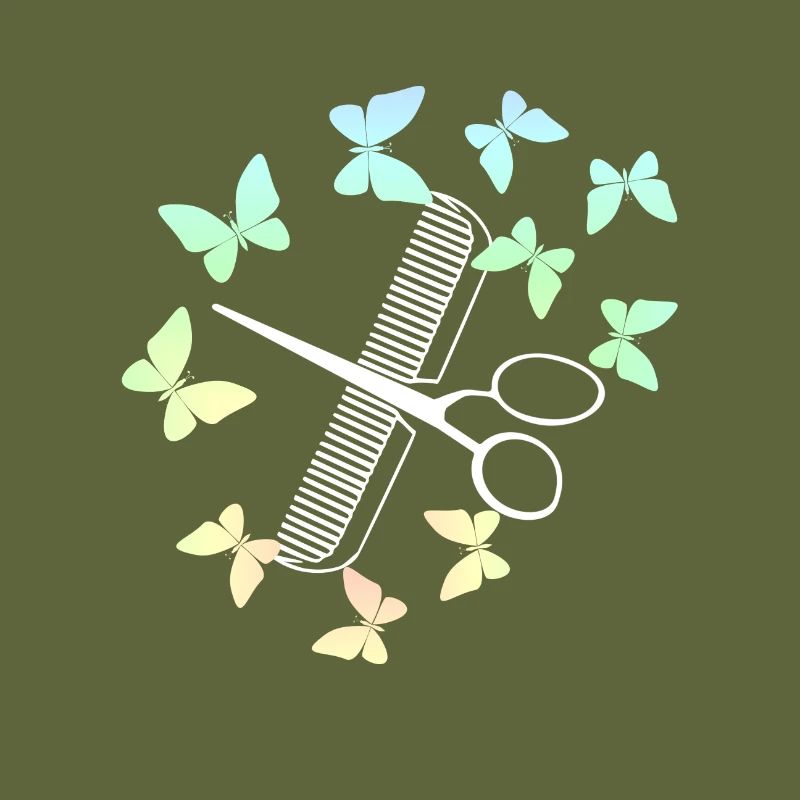 Firseur coiffeuse Ciseaux papillons