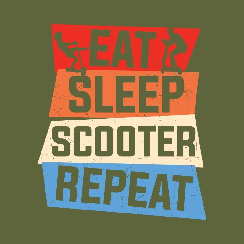 Scooter Citation Manger Dormir Scooter Répéter