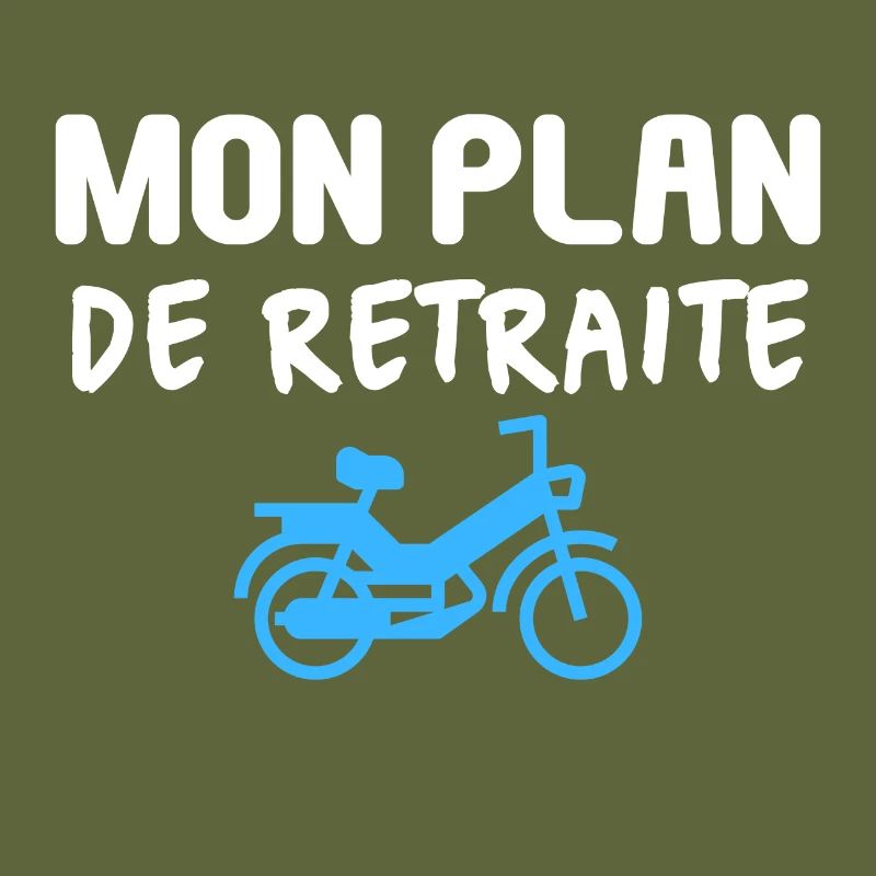 Mon plan de retraite. mobylette bleue