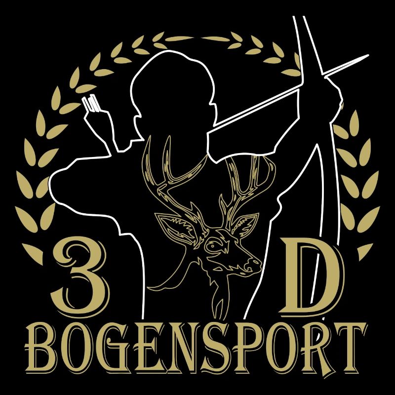 Waldjäger mit Bogen und Geweihmotiv