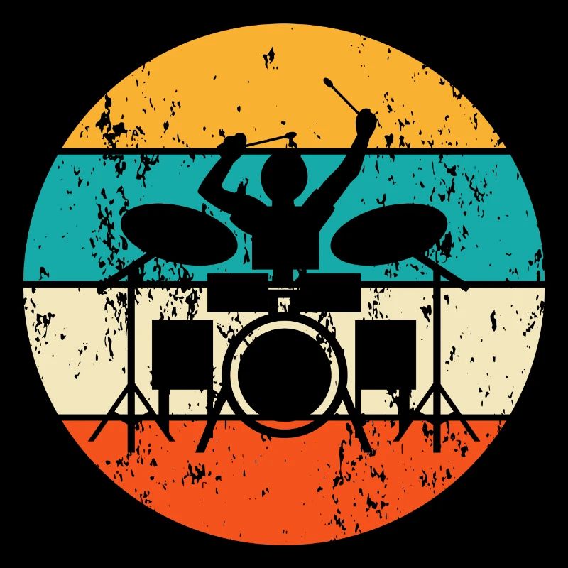 Drummer Schlagzeuger Musik Drum Kit Sticks Drums
