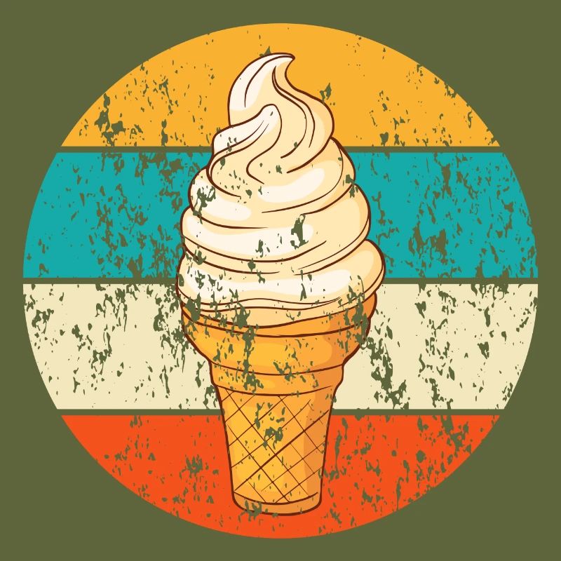 Vintage Retro Eistüte Softeis