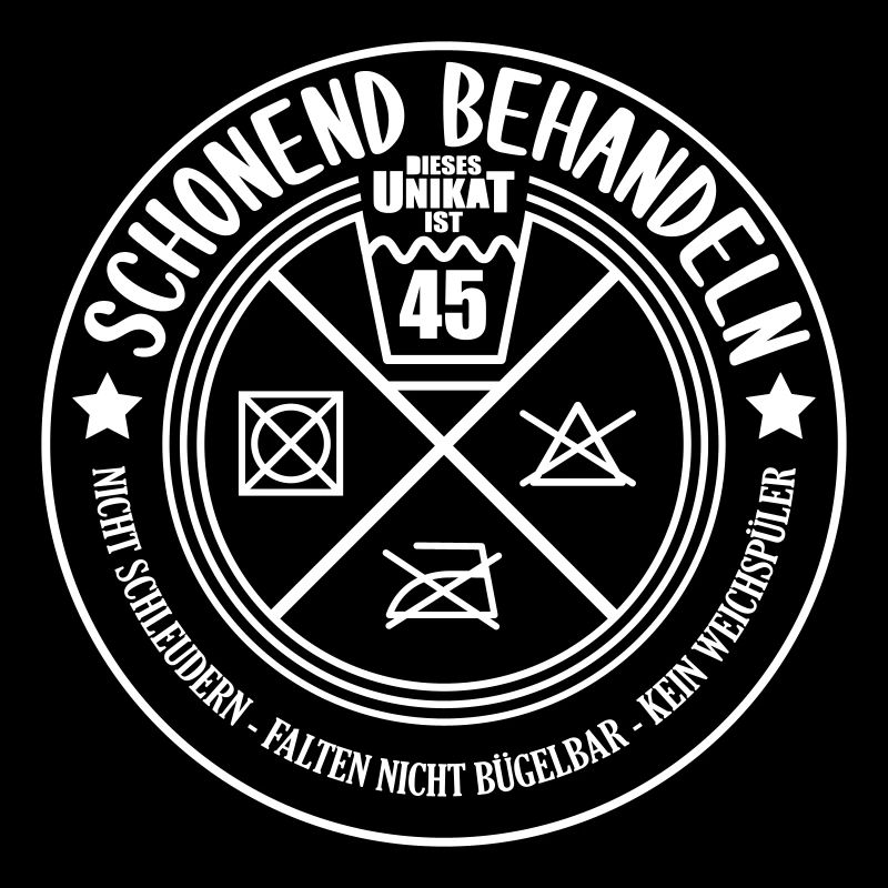 Farben änderbar Schonend Behandeln 45. Geburtstag