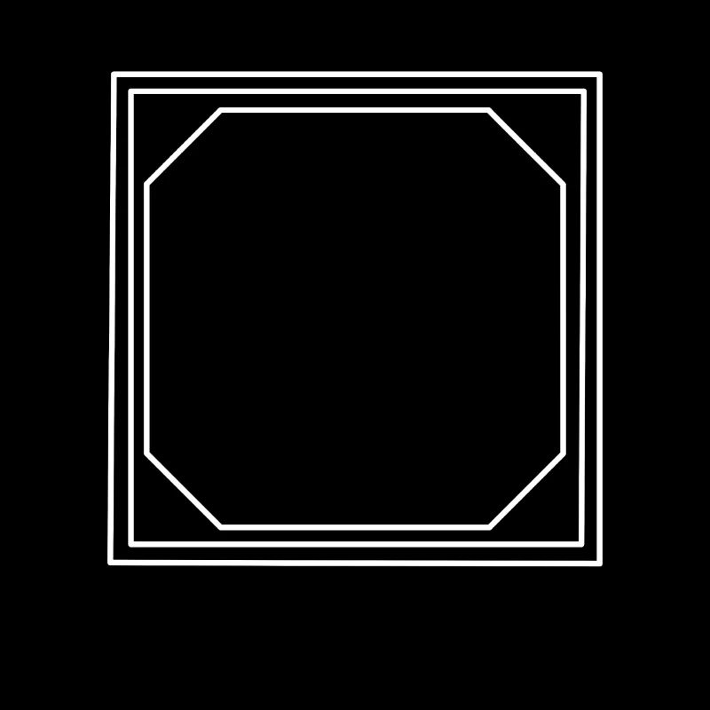 White Frame Square Decoration