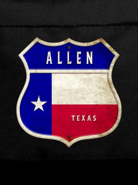 Allen Texas crest flags design