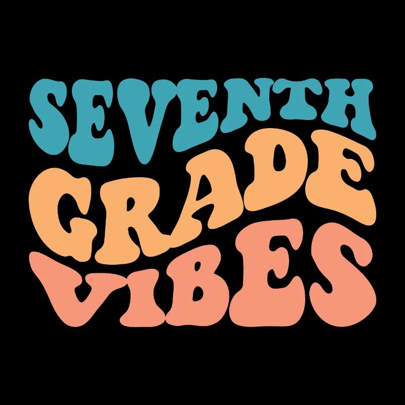 7th Grade Vibes Retro Groovy Women Happy First