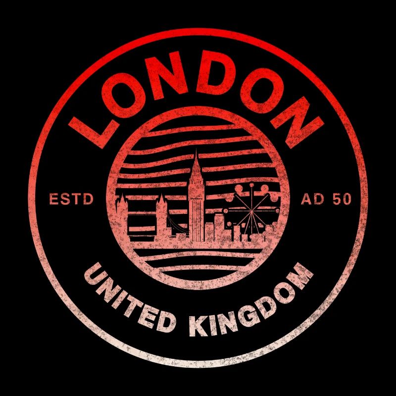 London Skyline Stamp Design