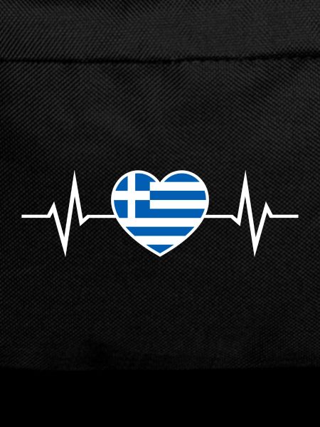 Greece Heartbeat ECG Greek Flag