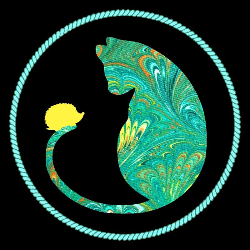 Cat with hedgehog E 71