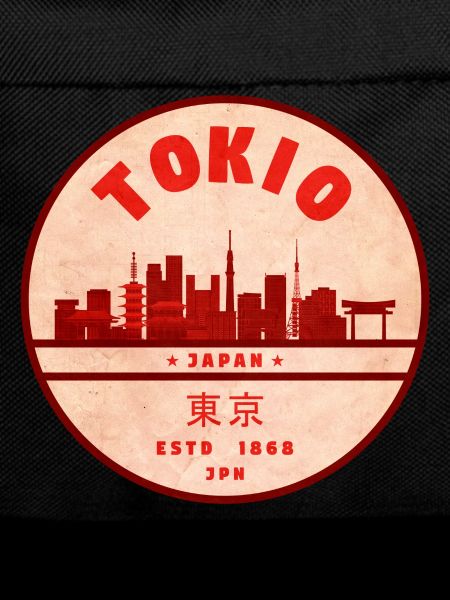 Retro Tokyo Skyline Badge