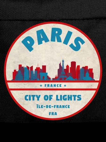Paris City Lights Retro Badge