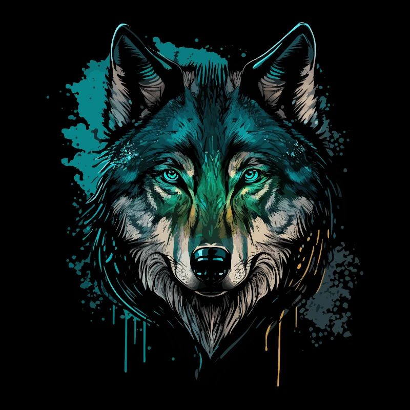 A Wolf Head Artwork for every Forest Fans