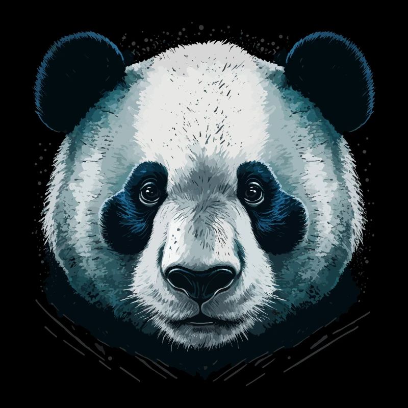 Realistic Panda Head