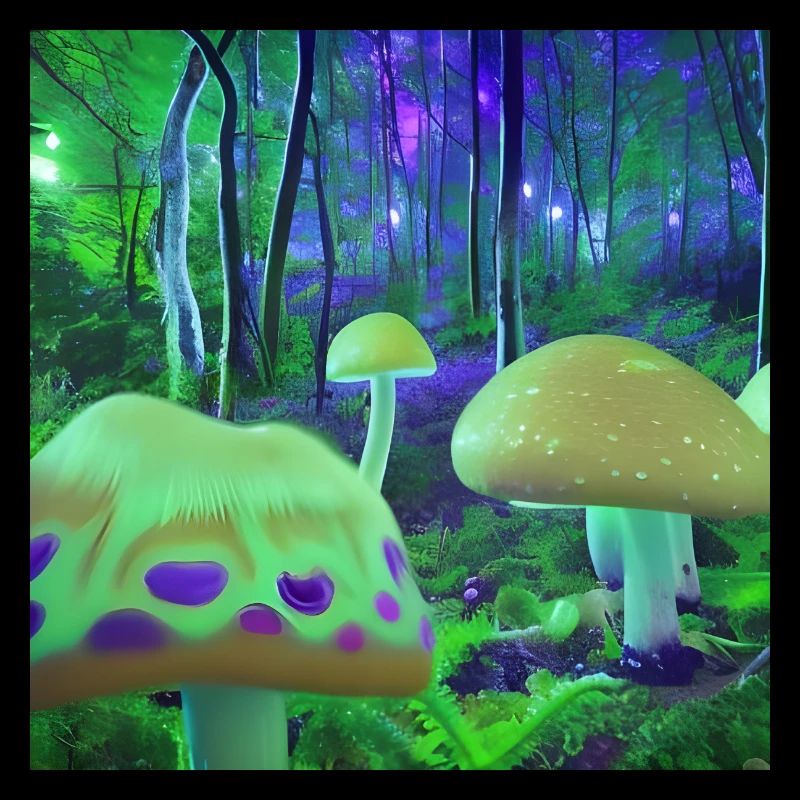 Magischer psychedelischer Wald