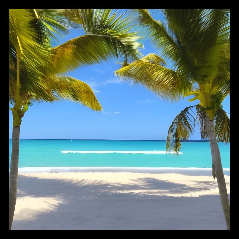 Palm trees on a quiet beach
