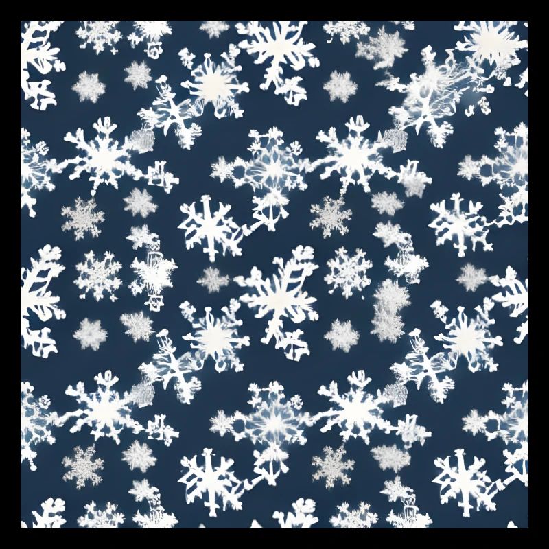 Snow pattern on navy blue background