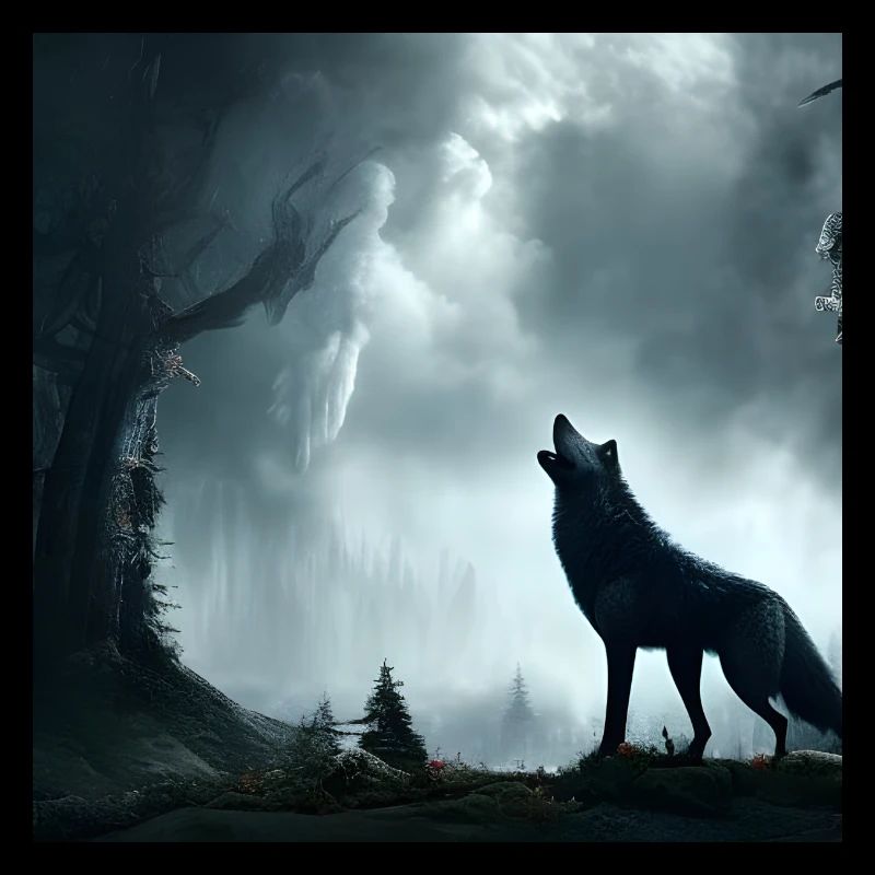 Brüllender Wolf