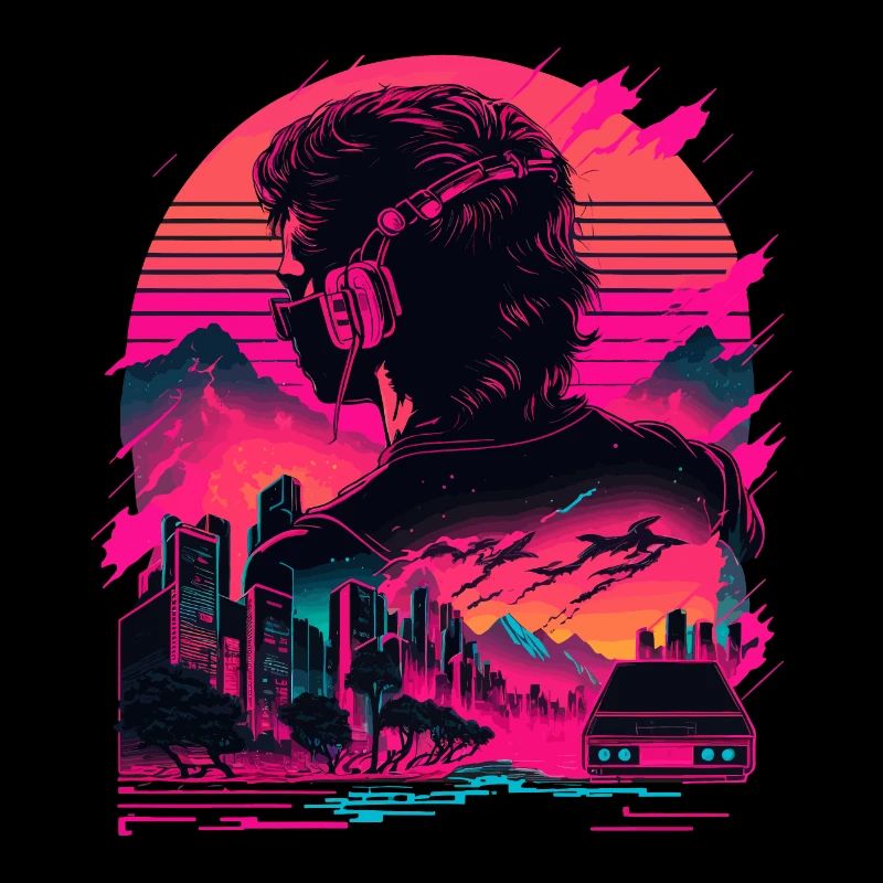 Synthwave-Raum