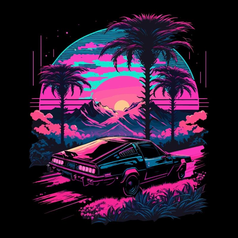 Vaporwave-Palme