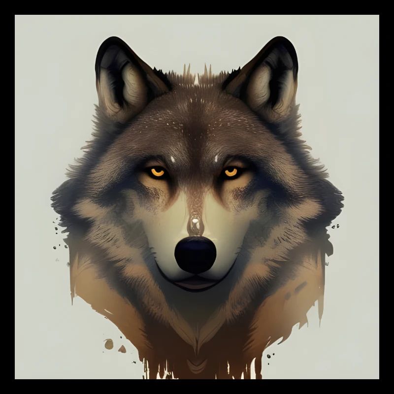 Wolf face portrait