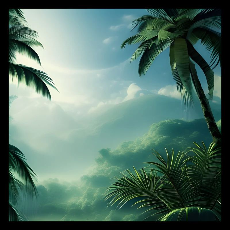Palm tree holiday nature