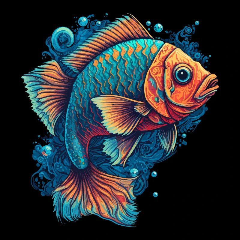 Flat Fish Illustration