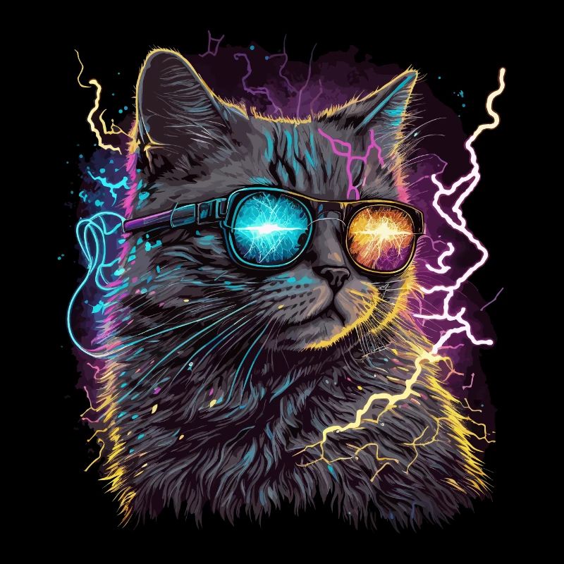 Vaperwave Thunder Storm Cat