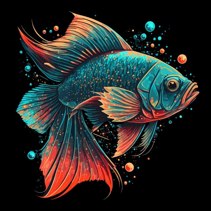 Red Blue Fish